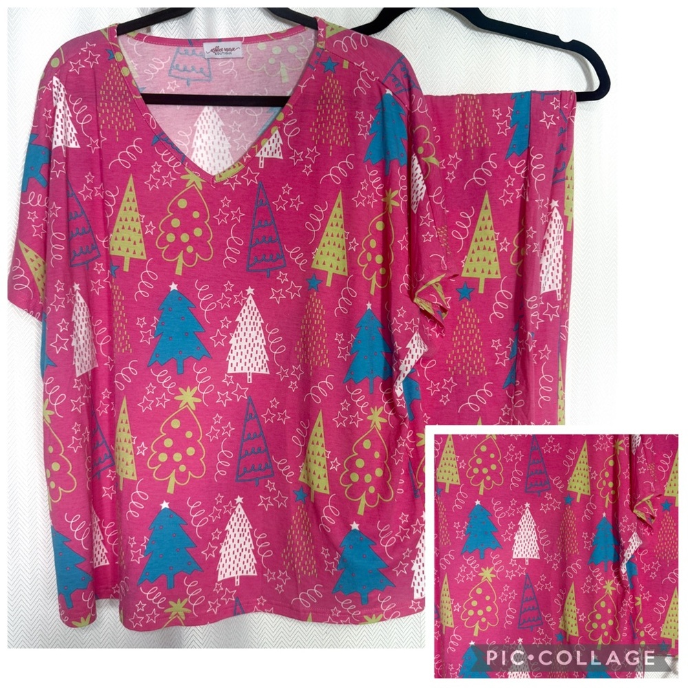 Ashlee Marie Boutique Christmas Pajama Set Size 2XL